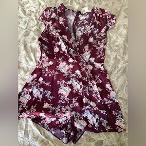Forever 21 Burgundy Floral Dress